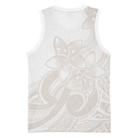 Polynesian Tribal Plumeria Lotu Tamaiti Basketball Jersey Pastel Nude - Polynesian Pride