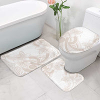 Polynesian Tribal Plumeria Lotu Tamaiti Bathroom Set Pastel Nude - Polynesian Pride