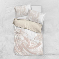Polynesian Tribal Plumeria Lotu Tamaiti Bedding Set Pastel Nude - Polynesian Pride
