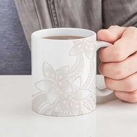 Polynesian Tribal Plumeria Lotu Tamaiti Ceramic Mug Pastel Nude - Polynesian Pride