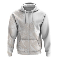 Polynesian Tribal Plumeria Lotu Tamaiti Hoodie Pastel Nude - Polynesian Pride