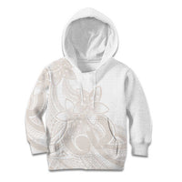 Polynesian Tribal Plumeria Lotu Tamaiti Kid Hoodie Pastel Nude - Polynesian Pride