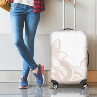 Polynesian Tribal Plumeria Lotu Tamaiti Luggage Cover Pastel Nude - Polynesian Pride