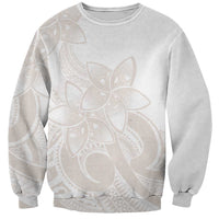 Polynesian Tribal Plumeria Lotu Tamaiti Sweatshirt Pastel Nude - Polynesian Pride