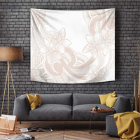 Polynesian Tribal Plumeria Lotu Tamaiti Tapestry Pastel Nude - Polynesian Pride