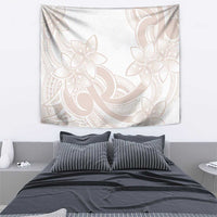 Polynesian Tribal Plumeria Lotu Tamaiti Tapestry Pastel Nude - Polynesian Pride