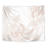 Polynesian Tribal Plumeria Lotu Tamaiti Tapestry Pastel Nude - Polynesian Pride