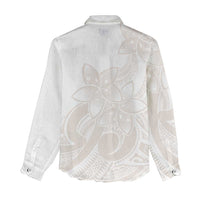 Polynesian Tribal Plumeria Lotu Tamaiti Women Casual Shirt Pastel Nude LT9 - Polynesian Pride