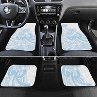 Polynesian Tribal Plumeria Lotu Tamaiti Car Mats Pastel Sky Blue - Polynesian Pride