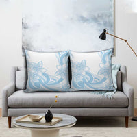 Polynesian Tribal Plumeria Lotu Tamaiti Pillow Cover Pastel Sky Blue - Polynesian Pride