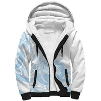 Polynesian Tribal Plumeria Lotu Tamaiti Sherpa Hoodie Pastel Sky Blue - Polynesian Pride