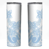 Polynesian Tribal Plumeria Lotu Tamaiti Skinny Tumbler Pastel Sky Blue - Polynesian Pride