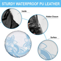 Polynesian Tribal Plumeria Lotu Tamaiti Spare Tire Cover Pastel Sky Blue - Polynesian Pride