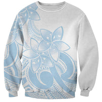 Polynesian Tribal Plumeria Lotu Tamaiti Sweatshirt Pastel Sky Blue - Polynesian Pride