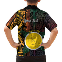 Personalised Shefa Day Family Matching Long Sleeve Bodycon Dress and Hawaiian Shirt Happy June 18 Vanuatu Province LT14 - Polynesian Pride