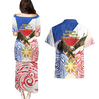 Philippines Independence Day Couples Matching Puletasi and Hawaiian Shirt Pilipinas Eagle 126th Anniversary