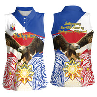 Philippines Independence Day Women Sleeveless Polo Shirt Pilipinas Eagle 126th Anniversary