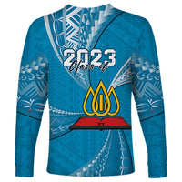 Personalised Tonga Lavengamalie College Long Sleeve Shirt Class Of Year Tongan Ngatu Pattern LT14 - Polynesian Pride