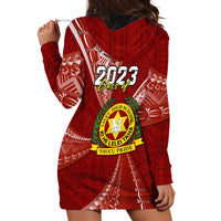 Personalised Tonga Vavau High School Hoodie Dress Class Of Year Tongan Ngatu Pattern LT14 - Polynesian Pride