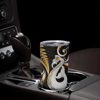 New Zealand Tumbler Cup Aotearoa Silver Fern With Manaia Maori Unique Gold