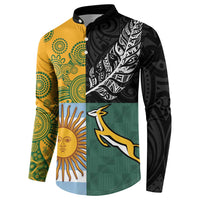 Personalised Rugby 2025 Championship Button Sweatshirt Combination of Southern Hemisphere Countries - Polynesian Pride