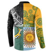 Personalised Rugby 2025 Championship Button Sweatshirt Combination of Southern Hemisphere Countries - Polynesian Pride