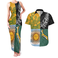 Personalised Rugby 2025 Championship Couples Matching Tank Maxi Dress and Hawaiian Shirt Combination of Southern Hemisphere Countries - Polynesian Pride