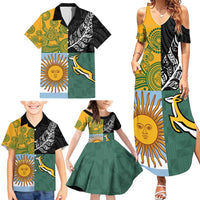 Personalised Rugby 2025 Championship Family Matching Summer Maxi Dress and Hawaiian Shirt Combination of Southern Hemisphere Countries - Polynesian Pride