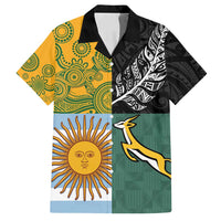 Personalised Rugby 2025 Championship Family Matching Summer Maxi Dress and Hawaiian Shirt Combination of Southern Hemisphere Countries - Polynesian Pride