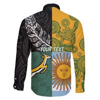 Personalised Rugby 2025 Championship Family Matching Summer Maxi Dress and Hawaiian Shirt Combination of Southern Hemisphere Countries - Polynesian Pride