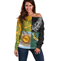 Personalised Rugby 2025 Championship Off Shoulder Sweater Combination of Southern Hemisphere Countries - Polynesian Pride