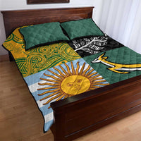 Rugby 2025 Championship Quilt Bed Set Combination of Southern Hemisphere Countries - Polynesian Pride