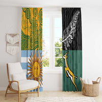 Rugby 2025 Championship Window Curtain Combination of Southern Hemisphere Countries - Polynesian Pride