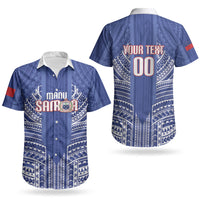 Custom Manu Samoa Rugby 2026 Couples Matching Long Sleeve Bodycon Dress and Hawaiian Shirt Samoan Pattern