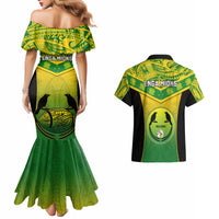 Papua New Guinea Rugby Couples Matching Mermaid Dress And Hawaiian Shirt Enga Mioks PNG Polynesian Pattern LT14 - Polynesian Pride