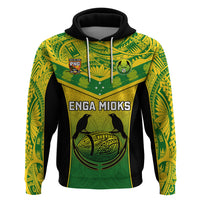 Papua New Guinea Rugby Hoodie Enga Mioks PNG Polynesian Pattern LT14 Green - Polynesian Pride