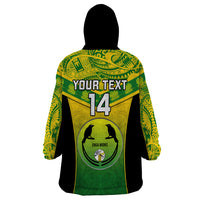 Custom Papua New Guinea Rugby Wearable Blanket Hoodie Enga Mioks PNG Polynesian Pattern LT14 - Polynesian Pride