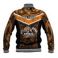 Papua New Guinea Rugby Baseball Jacket Lae Snax Tigers PNG Polynesian Pattern LT14 - Polynesian Pride