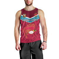 Papua New Guinea Rugby Men Tank Top Goroka Lahanis PNG Polynesian Pattern LT14 - Polynesian Pride