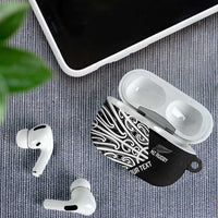 New Zealand Silver Fern Rugby Custom AirPods Case Maori Koru Go Black Fern - Polynesian Pride