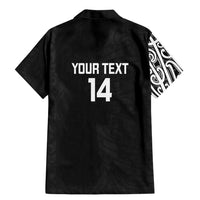 New Zealand Silver Fern Rugby Custom Family Matching Mermaid Dress and Hawaiian Shirt Maori Koru Go Black Fern - Polynesian Pride