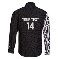 New Zealand Silver Fern Rugby Custom Family Matching Summer Maxi Dress and Hawaiian Shirt Maori Koru Go Black Fern LT14 - Polynesian Pride