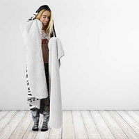 New Zealand Silver Fern Rugby Custom Hooded Blanket Maori Koru Go Black Fern - Polynesian Pride