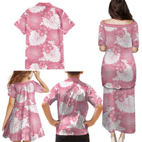 Pink Aloha Hawaii Family Matching Puletasi and Hawaiian Shirt Monstera Hibiscus Plumeria Seamless Vibes LT14 - Polynesian Pride