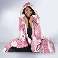 Pink Aloha Hawaii Hooded Blanket Monstera Hibiscus Plumeria Seamless Vibes LT14 - Polynesian Pride