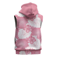 Pink Aloha Hawaii Sleeveless Hoodie Monstera Hibiscus Plumeria Seamless Vibes LT14 - Polynesian Pride