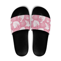 Pink Aloha Hawaii Slide Sandals Monstera Hibiscus Plumeria Seamless Vibes - Polynesian Pride