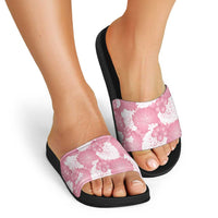 Pink Aloha Hawaii Slide Sandals Monstera Hibiscus Plumeria Seamless Vibes - Polynesian Pride