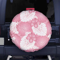 Pink Aloha Hawaii Spare Tire Cover Monstera Hibiscus Plumeria Seamless Vibes - Polynesian Pride
