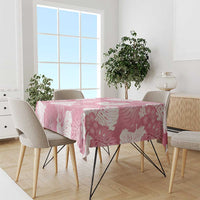 Pink Aloha Hawaii Tablecloth Monstera Hibiscus Plumeria Seamless Vibes - Polynesian Pride